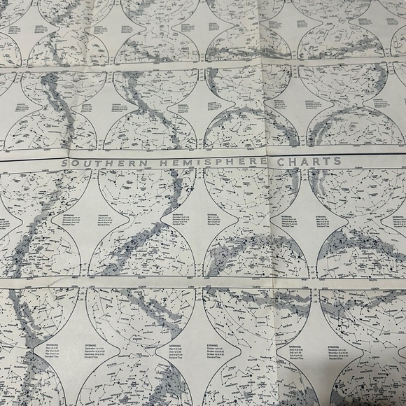 Vtg 1970 National Geographic Celestial Map of the Heavens Star Chart Poster - Picture 11 of 13